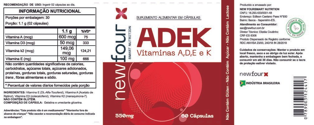 ADEK ADEK (Vitaminas A,D,E e K) - 60 Cáps - Imagem 2