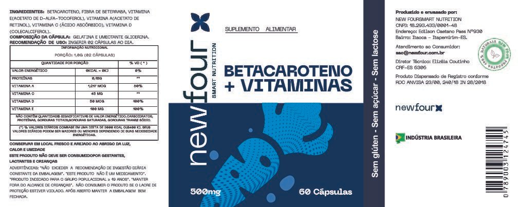 BETACAROTENO + VITAMINAS BETACAROTENO + Vitaminas A,C e E. - 60 Cáps - Imagem 2