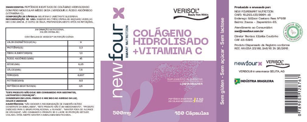 COLAGENO + VITAMINA C + VERISOL VERISOL COLAGENO HIDROLISADO+VITAC 180 Cáps - Imagem 2