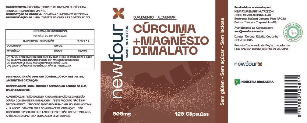 CURCUMA + MAGNÉSIO DIMALATO CÚRCUMA + MAGNÉSIO DIMALATO - 120 Cáps - Imagem 2
