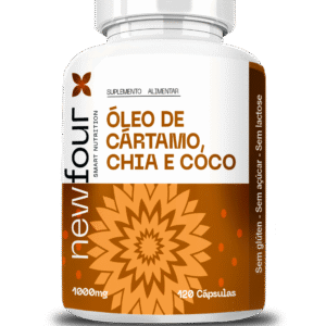 ÓLEO DE CÁRTAMO, CHIA E COCO  - 60 Cáps