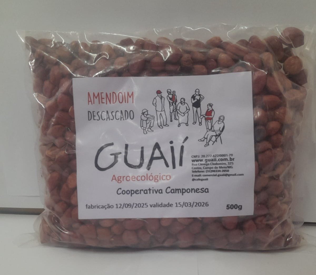 amendoim agroecolÓgico vermelho 500g amendoim agroecolÓgico vermelho 500g