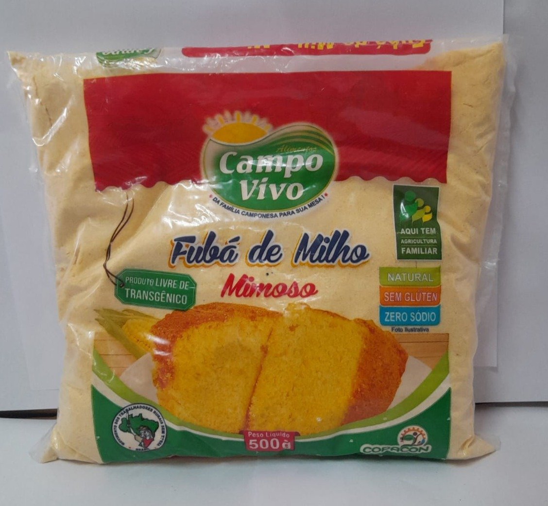 fubÁ mimoso campo vivo (nÃo transgÊnico) 500g fubÁ mimoso campo vivo (nÃo transgÊnico) 500g